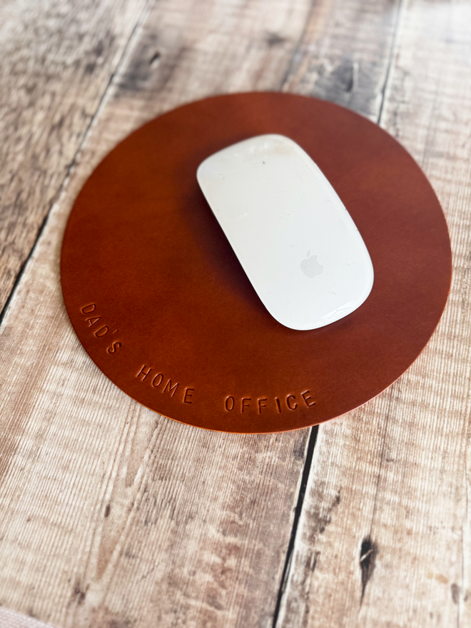 Tan Leather mouse mat