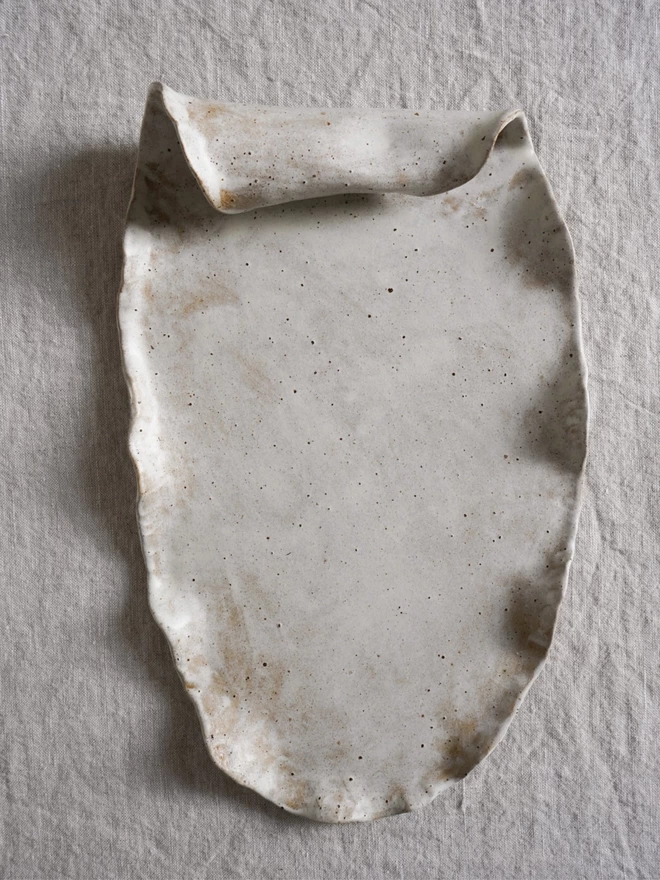 Ebba Folded Stoneware Platter