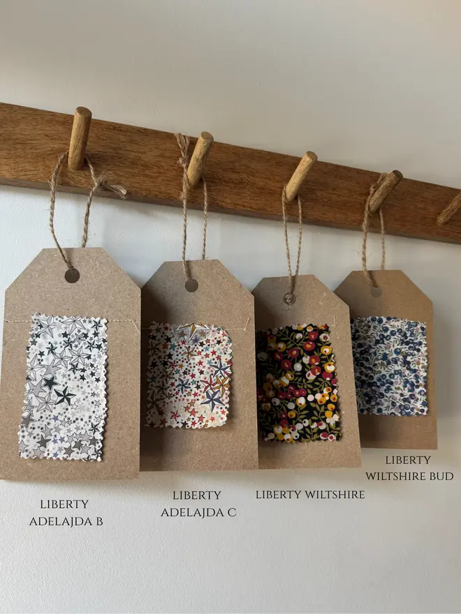 Fabric Letter Garland.  Fabric swatch