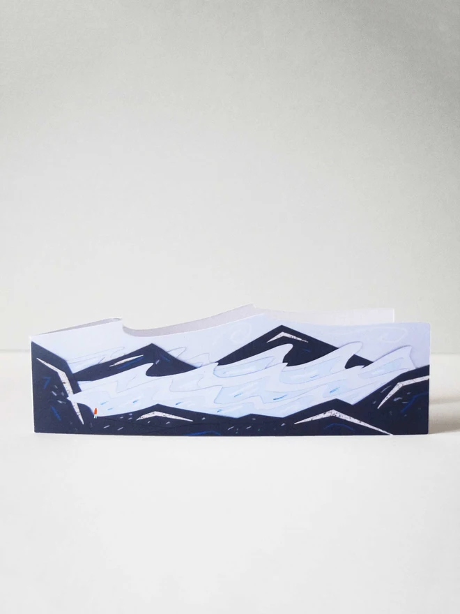 Cut out card of a stormy seascape