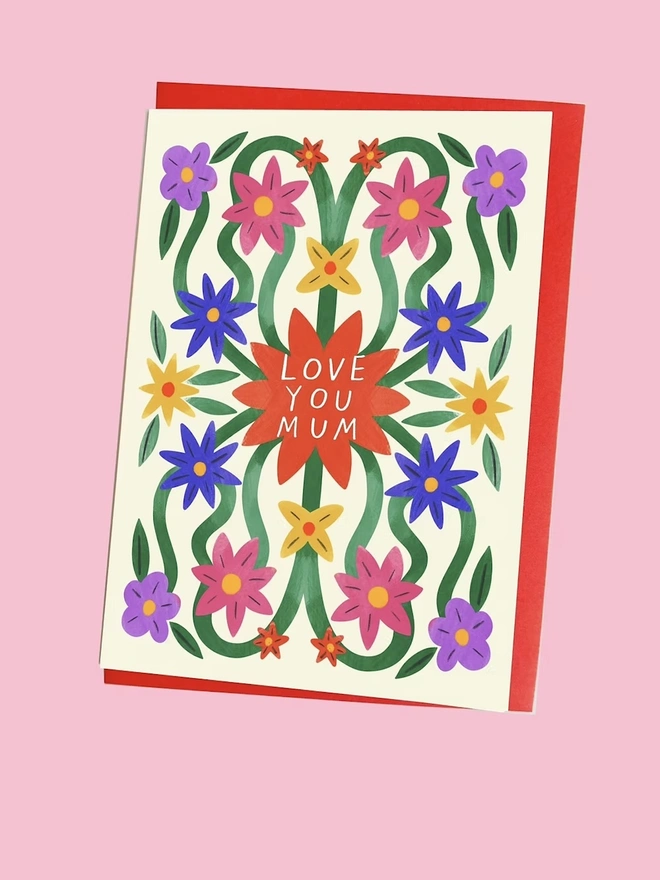 'Love You Mum' Wild Garden Mum Card