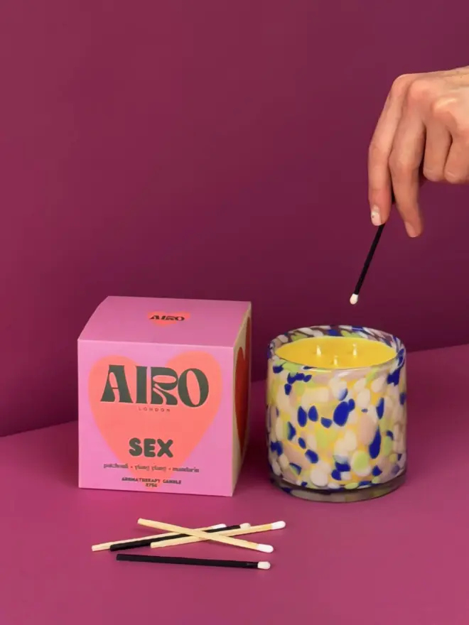 Sex Candle & Glass Set