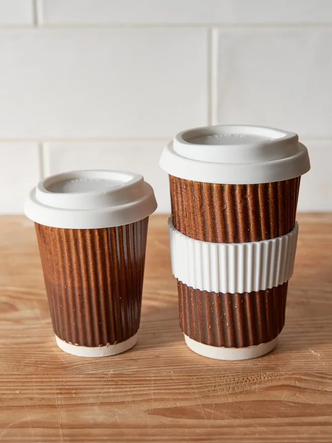 Ceramic brown coffee cup