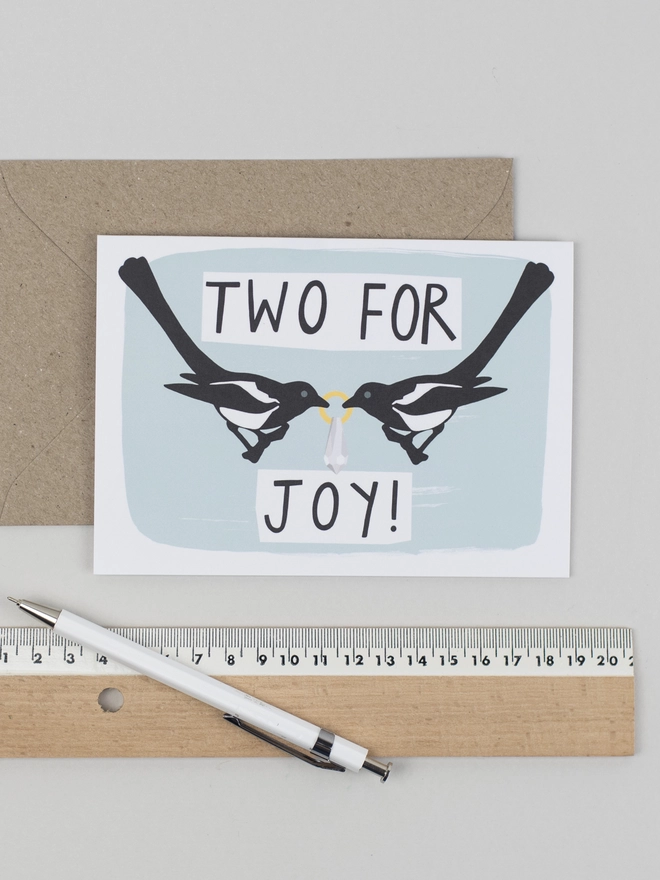 two for joy magpie card
