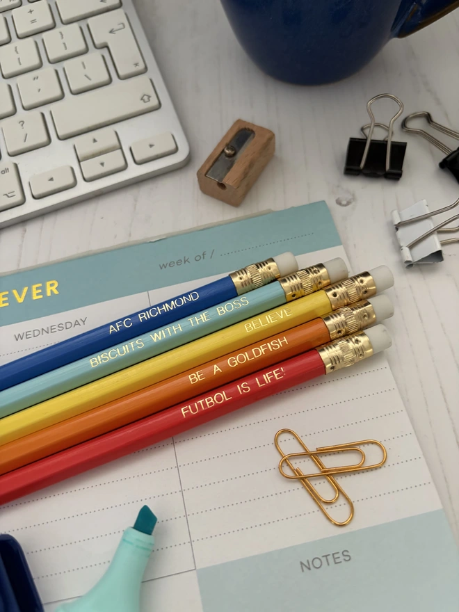 Ted Lasso Inspired Set of 5 HB Pencils