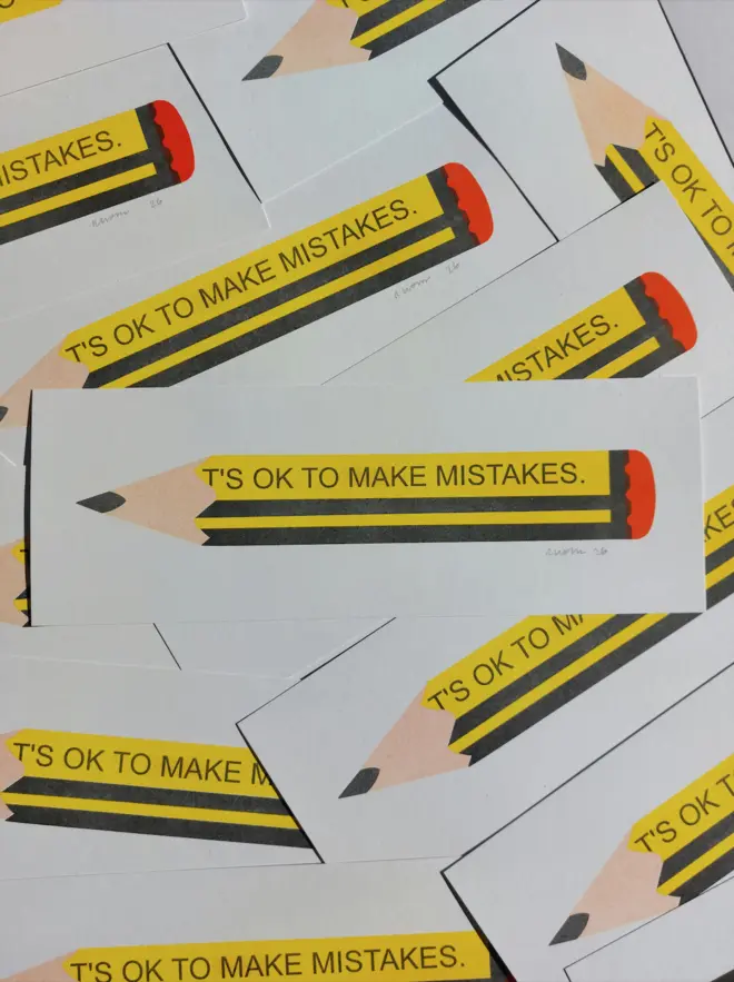 Yellow Pencil Risograph Print