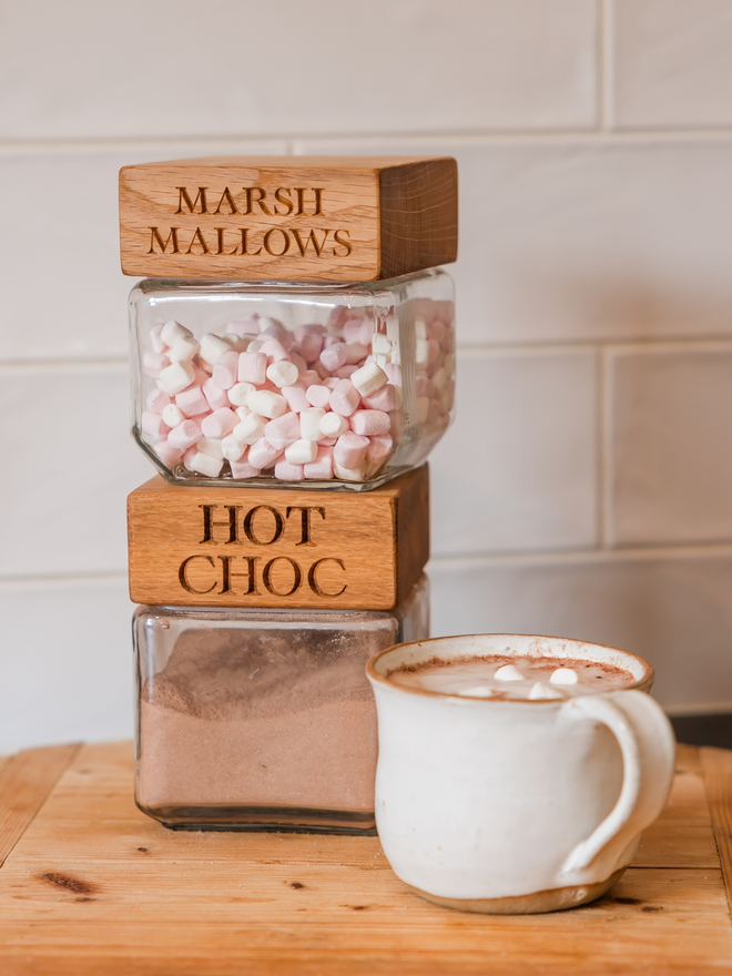 Hot Chocolate and Marshmallows Jar