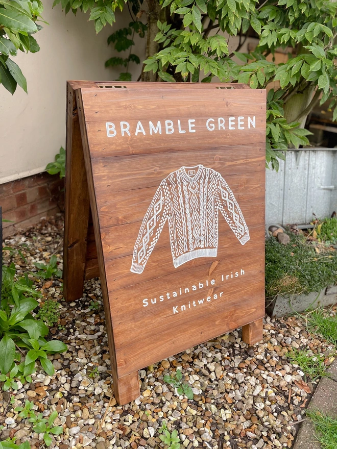 wooden custom A-Frame