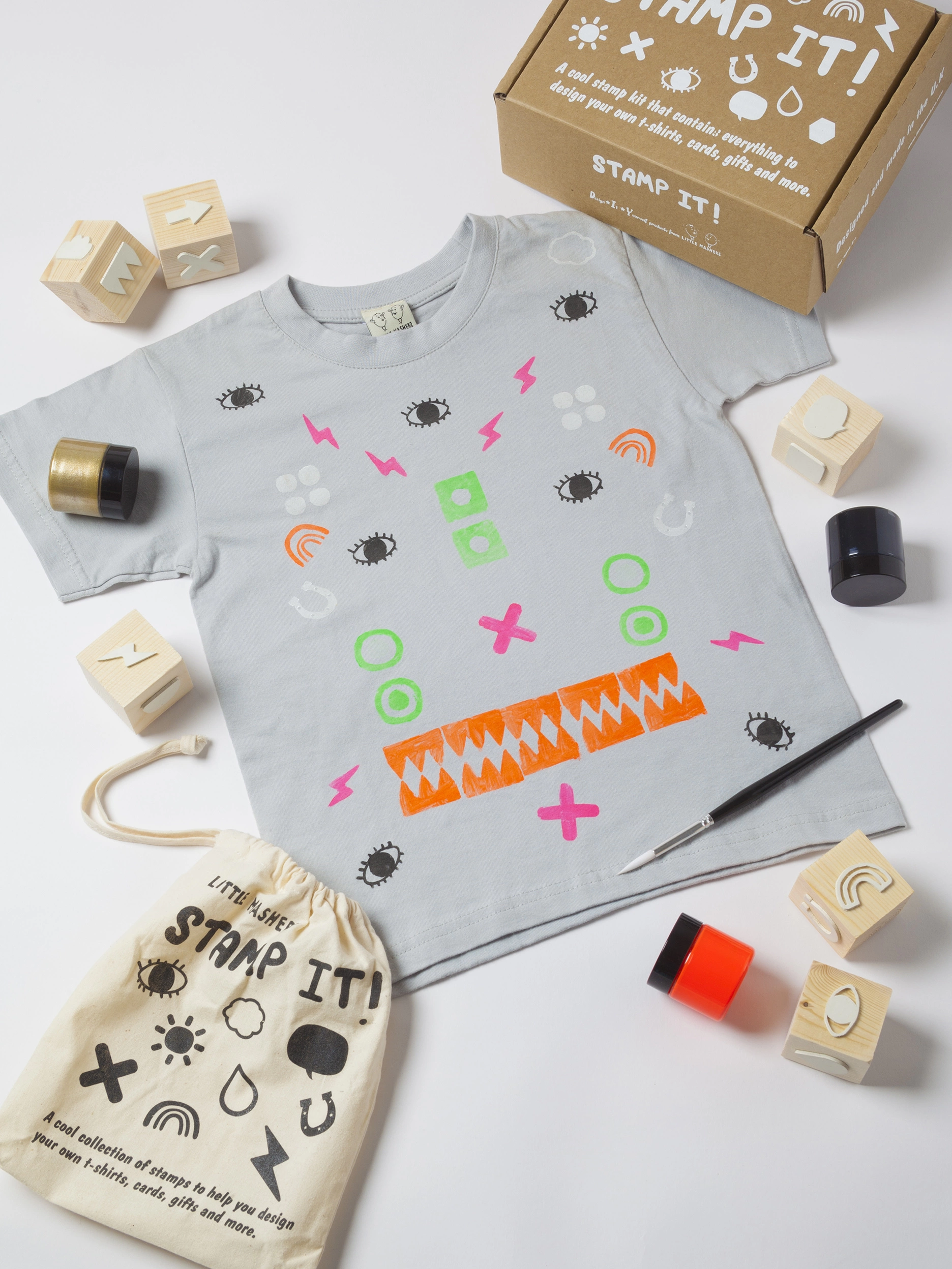 Stamp It A Stamp Kit With Tshirt Inks Stamps Shapes Holly Co