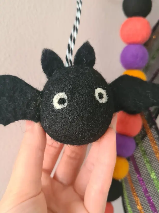 Hanging Felt Bat Halloween Decoration 