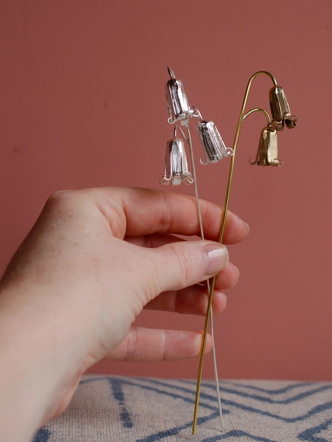 Handmade Silver Blue Bell Stem By Ellen Lou