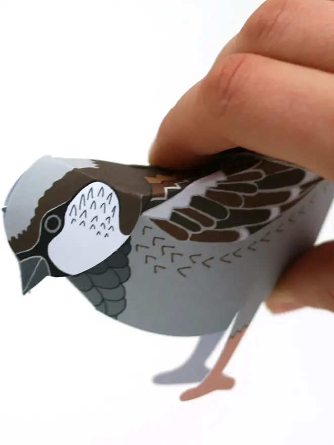 Card With 3D Sparrow Ornament