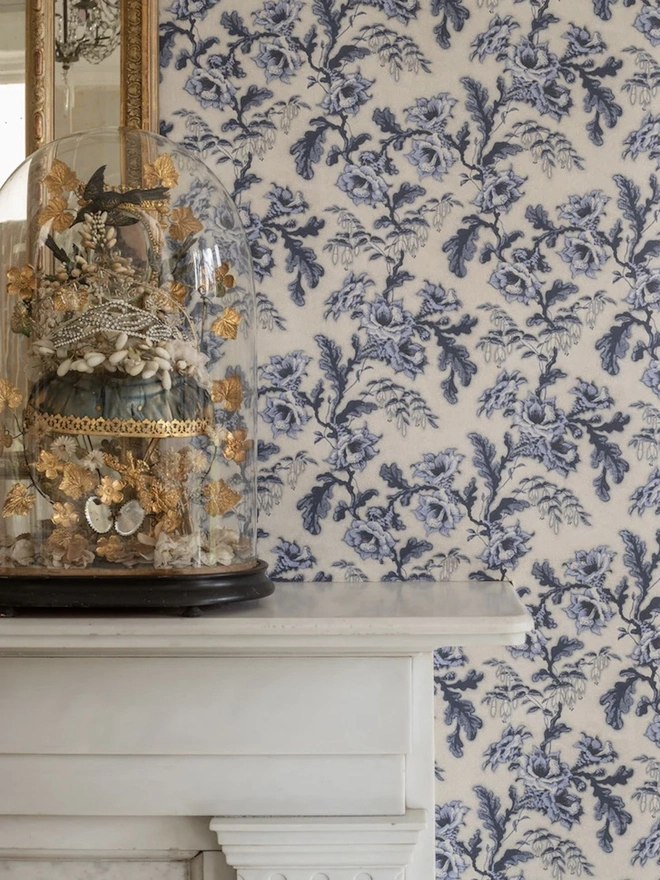 Secret Garden Serene Blue Wallpaper