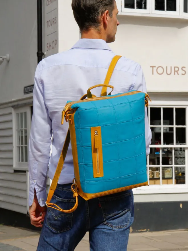 Mediterranean Blue Large Backpack  