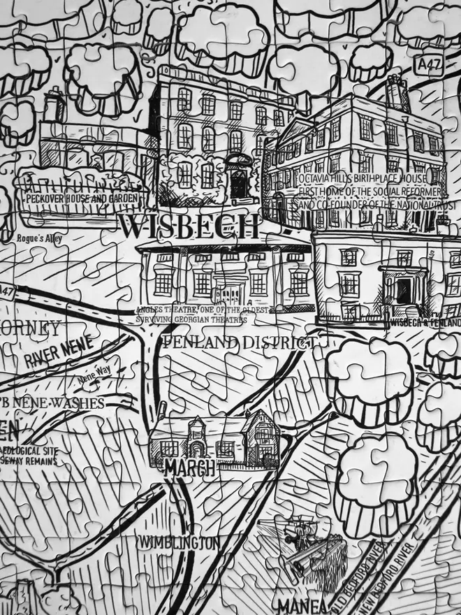 Cambridgeshire 100 piece jigsaw puzzle