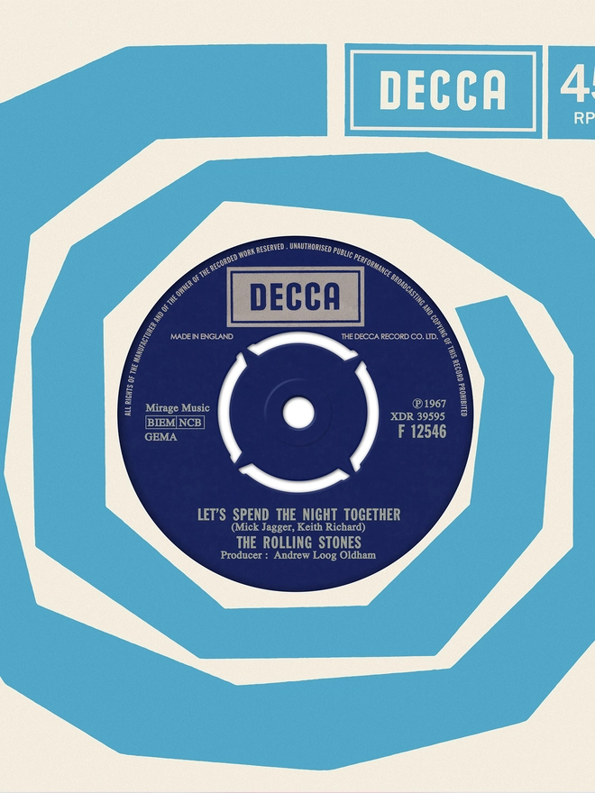 Rolling Stones, Let's Spend the Night Together, dibond print