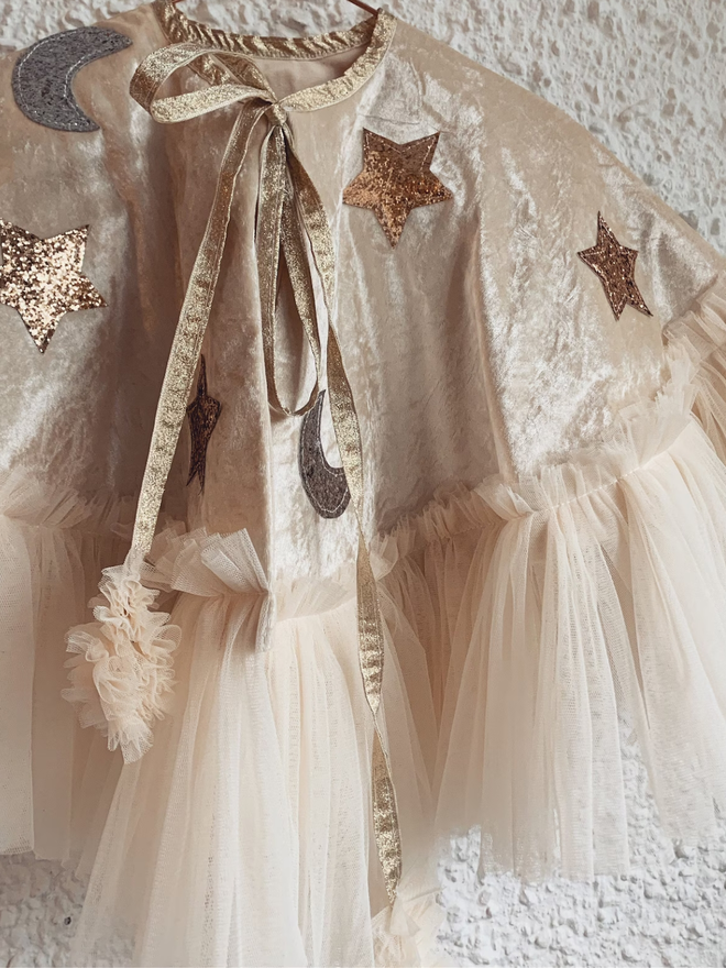 Cream star cape