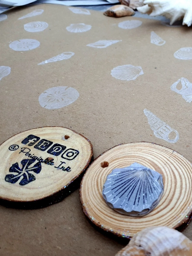 Sea Shell Ink Stamps