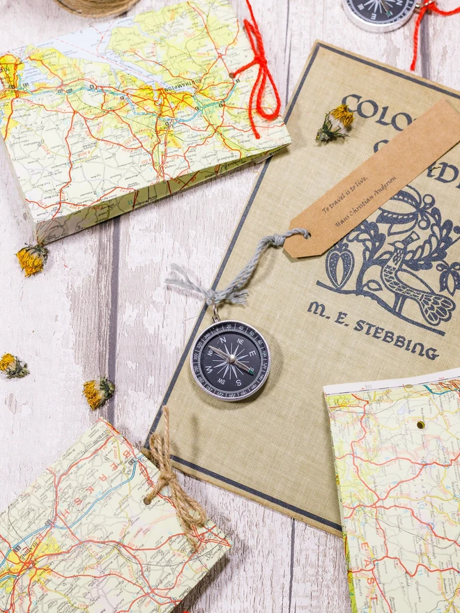 upcycled map gift bag