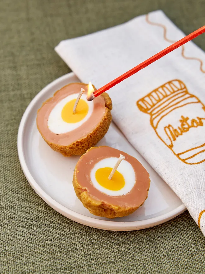 Scotch egg candles