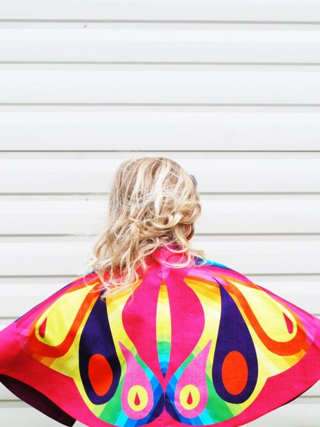 kids colourful butterfly cape