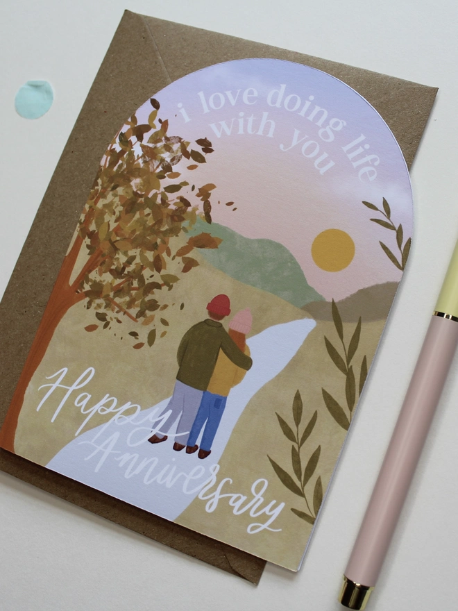 Arch Shape Anniversary Card
