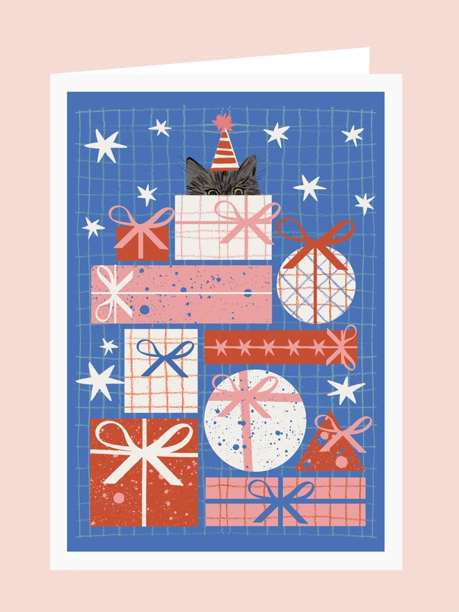 Cat Christmas Presents Card