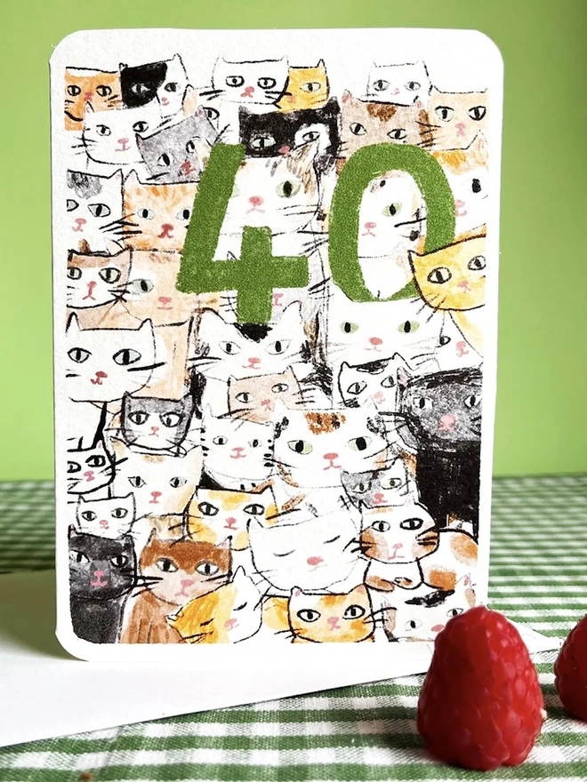 Forty Today Cats Card