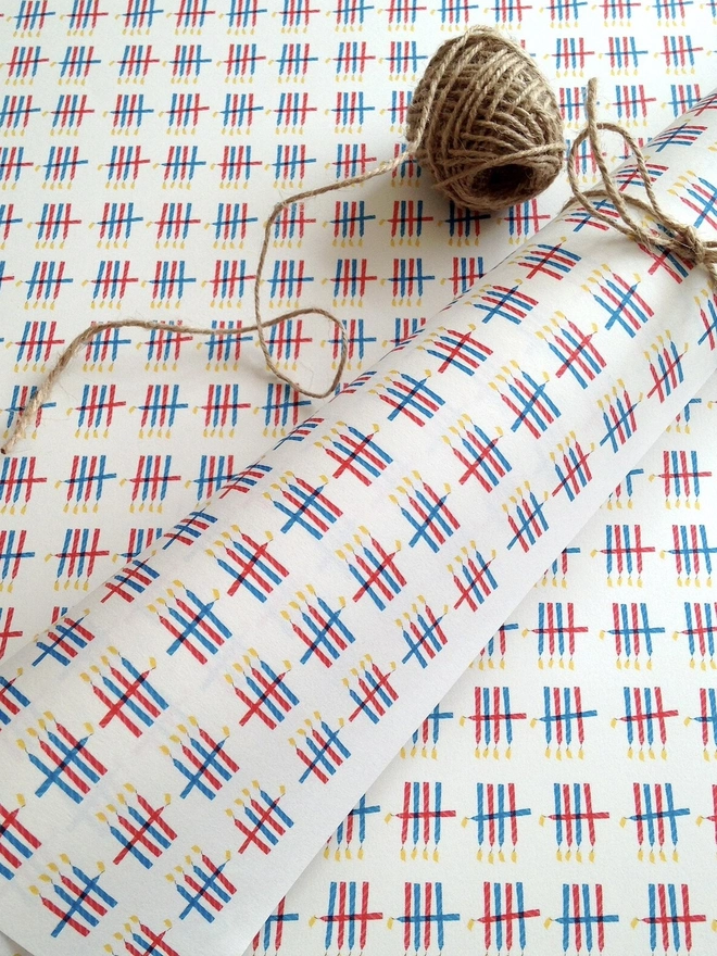 Birthday Candle Wrapping Paper