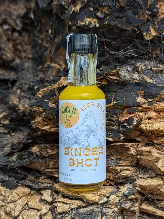 ginger shot juice bottle