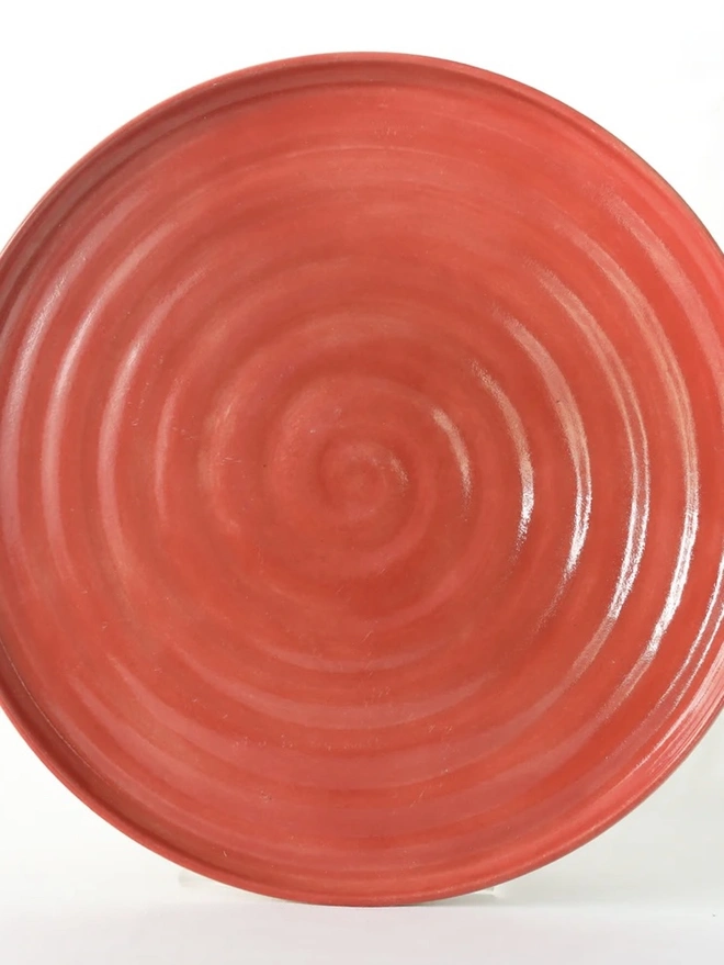 Classic Ceramic Dinner Plate, a colourful ceramic dinner plate sitting on a plain surface against a white backdrop. 