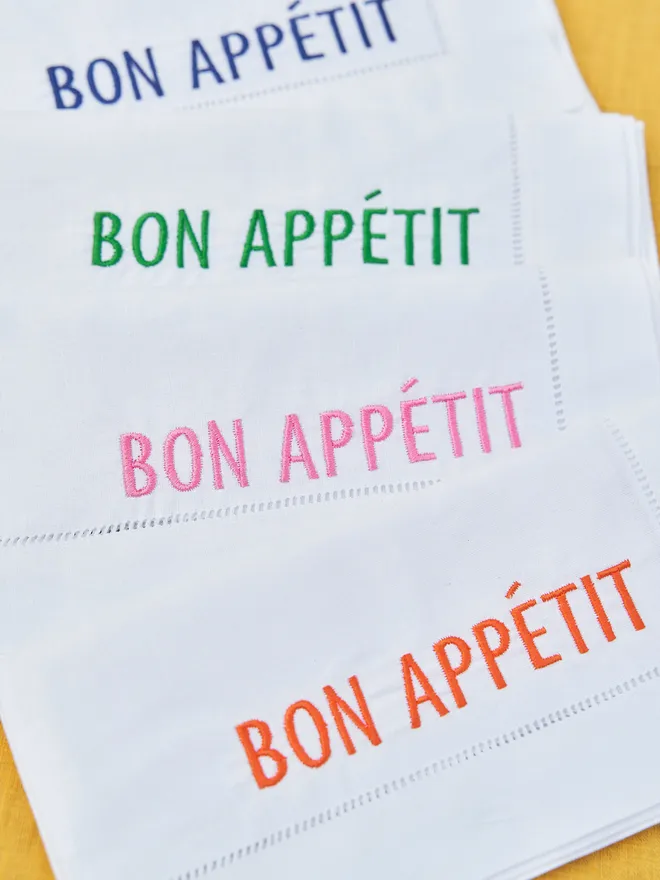 'Bon Appétit' Napkins (Set Of 4)