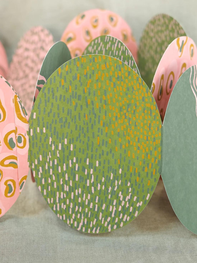 Easter egg concertina garland