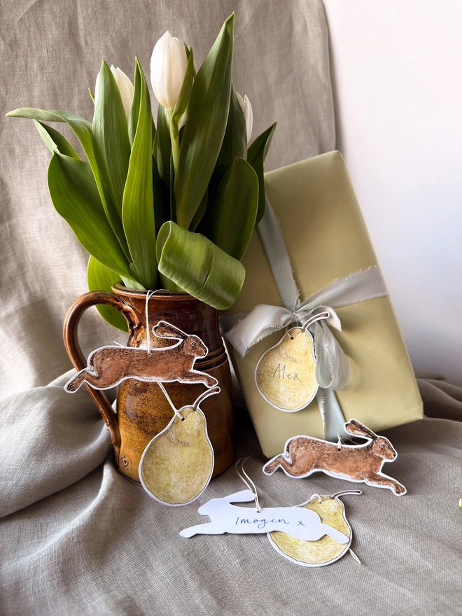 pears and hares tags