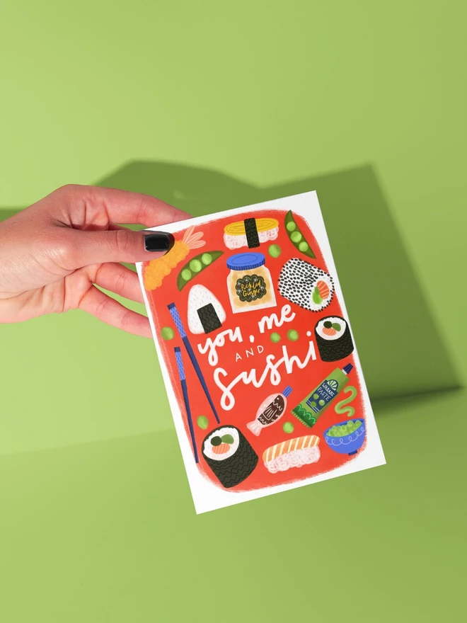 'You, Me And Sushi' Sushi Valentines Card