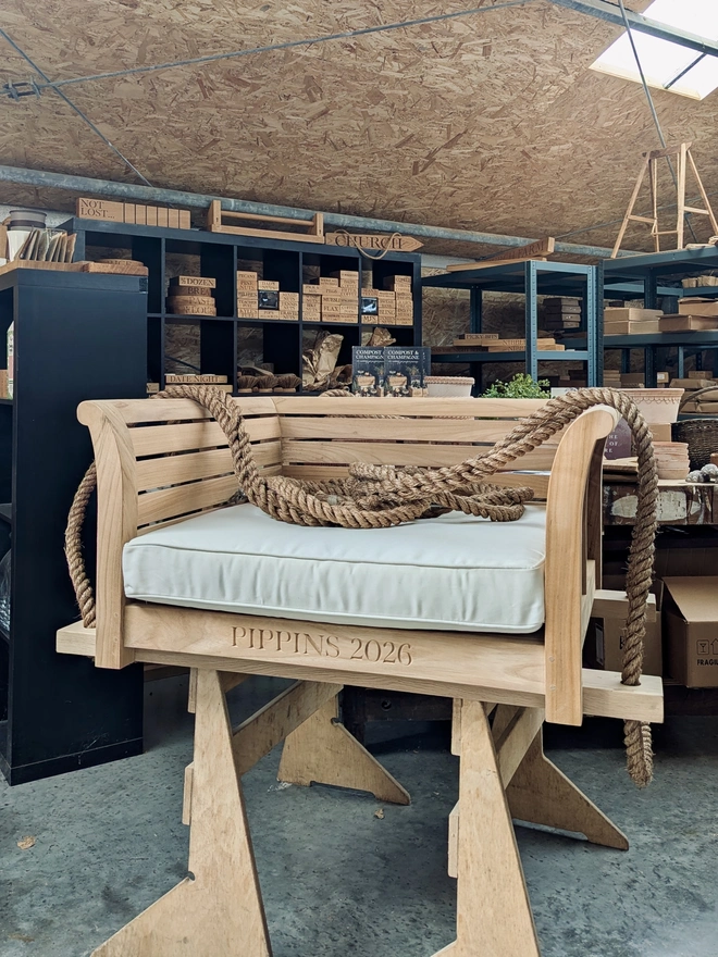 Swing Bench in workshop