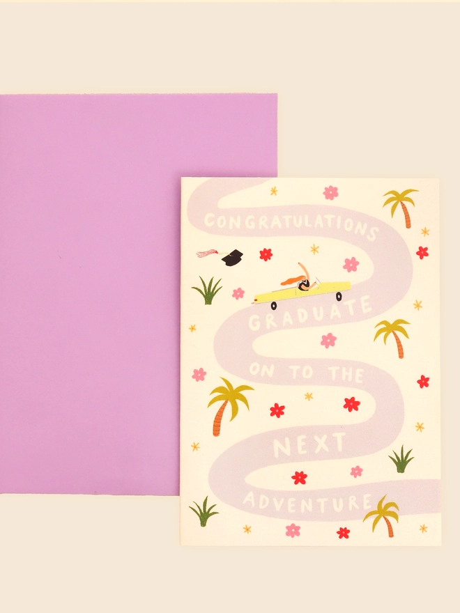 'Congratulations Graduate On To The Next Adventure' Card