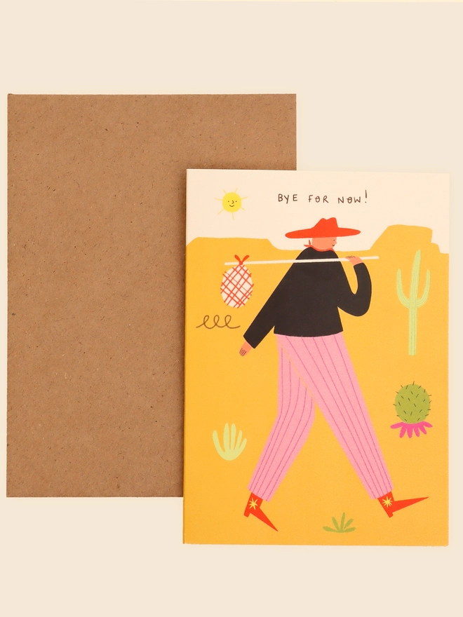 'Bye For Now' Cowboy Card
