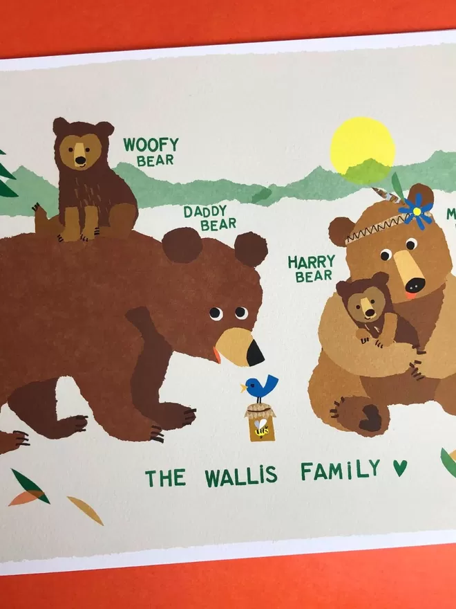 Family Tree Print- Bears