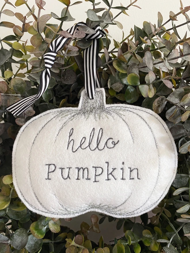 Pumpkin Decoration on wreath