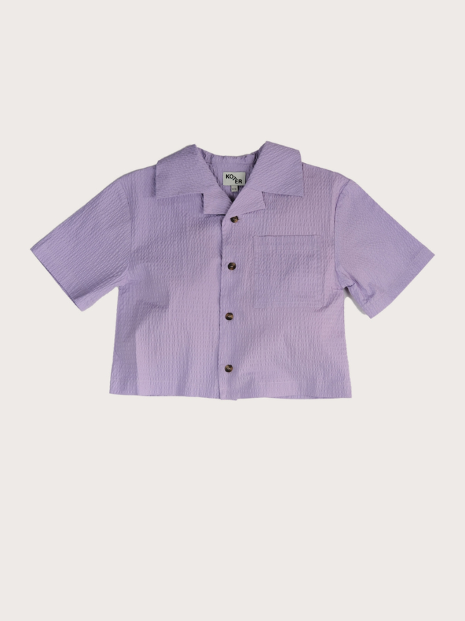 Oversized 'Billie' Organic Seersucker Shirt