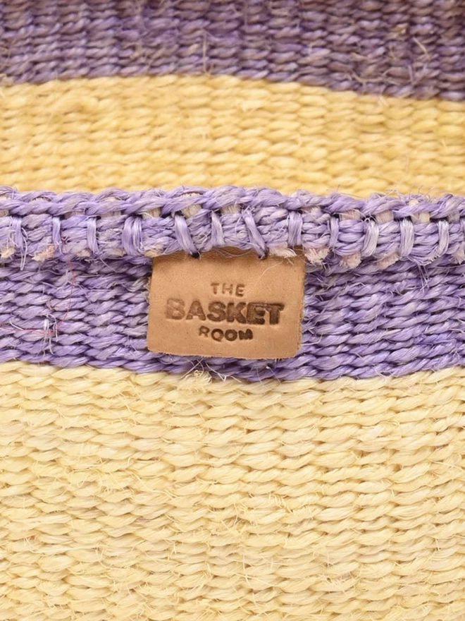 close detail of woven sisal basket