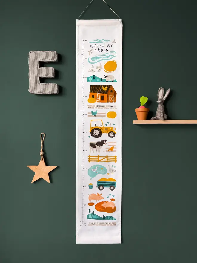 farmyard childrens height chart