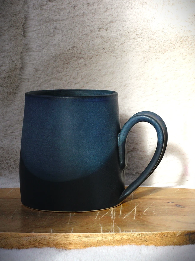 matte grey mug with black bottom