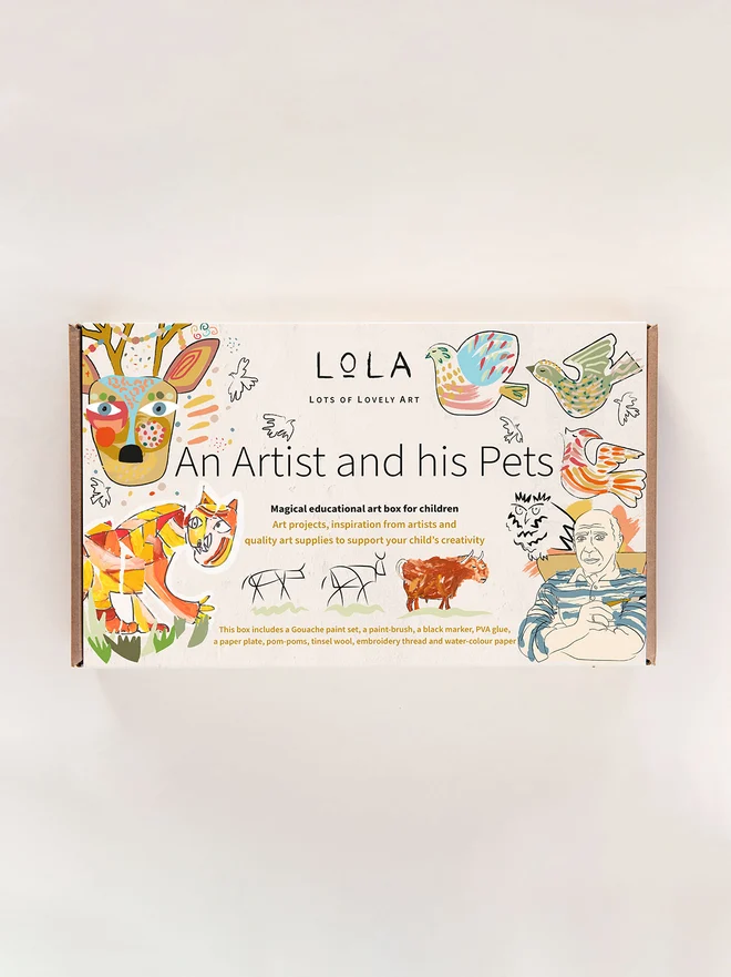 An Artist and his Pets art box for children