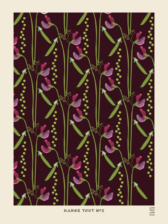 purple mangetout giclée print