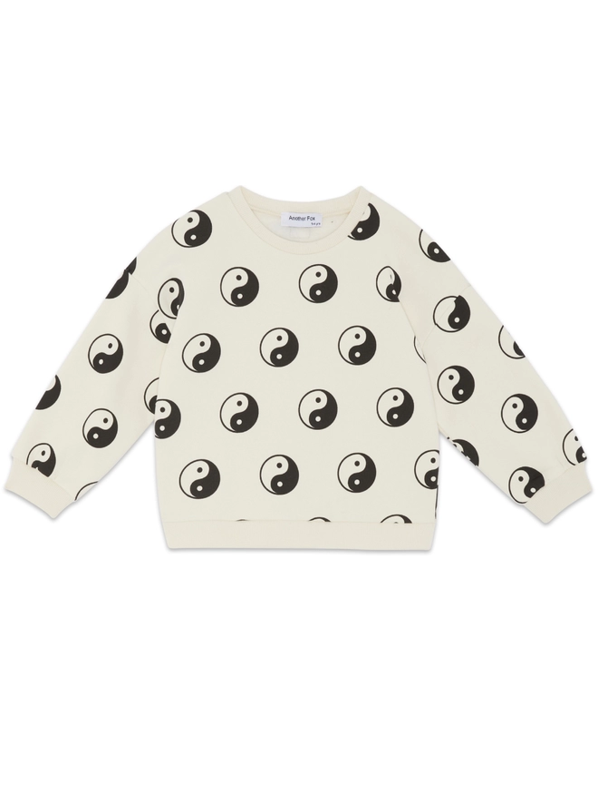 Another Fox Yin Yang Kids Sweatshirt seen against a white background.