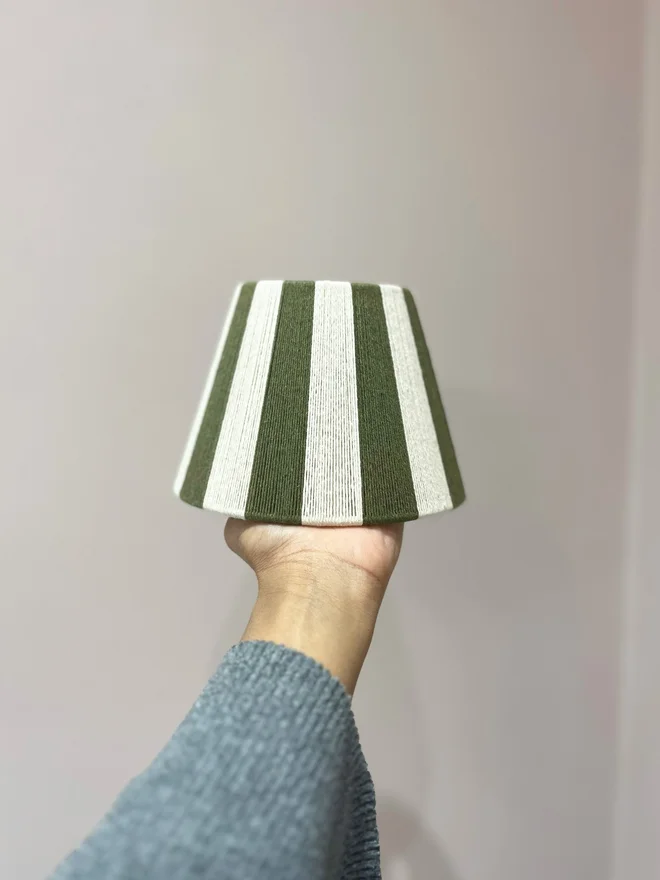 Olive The Olive Green Stripe String Lampshade
