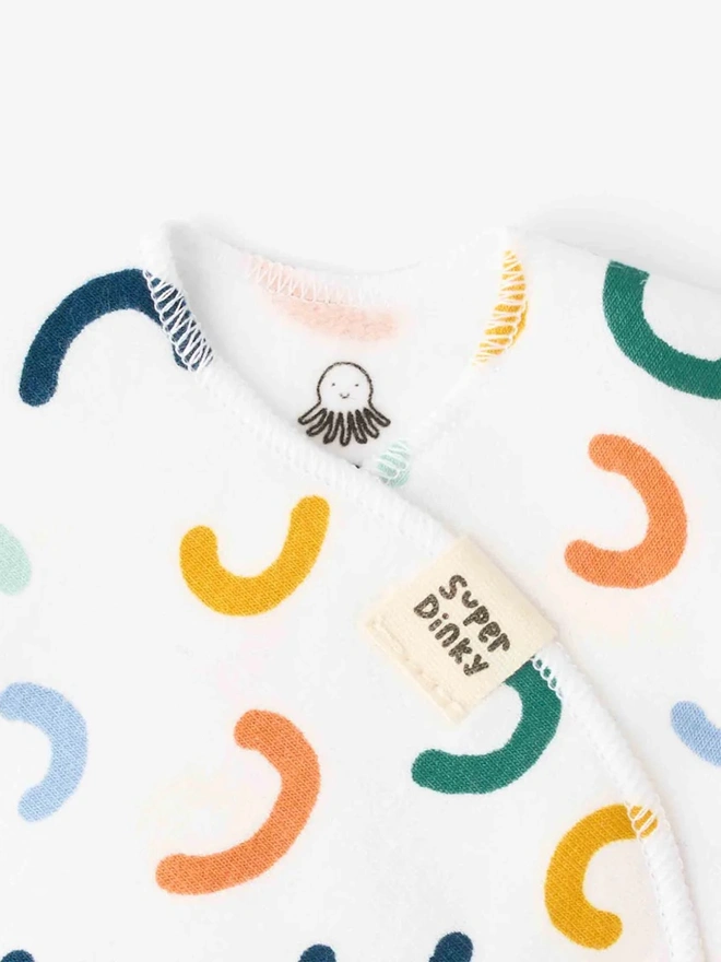 Rainbow Vest White Neonatal Intensive Care Unit Baby Vest