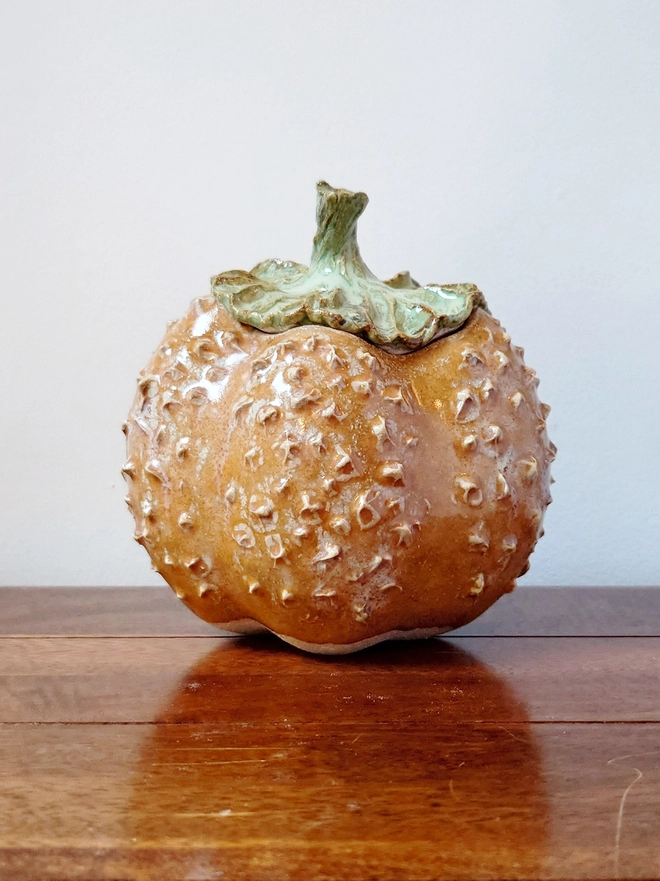 Pumpkin Jar Lidded Pot Halloween Decor